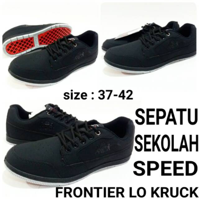 Sepatu sekolah hitam sepatu speed frontier lo kruck sepatu murah