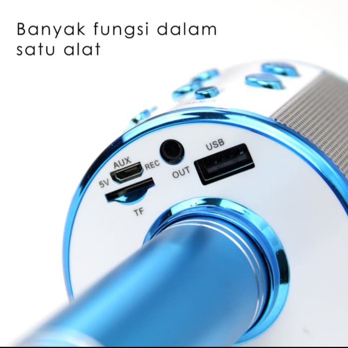 Microphone Wireless Bluetooth Karaoke praktis tanpa ribet