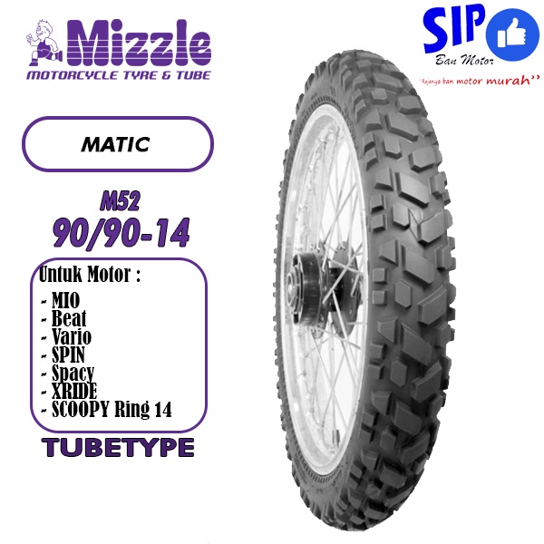 Ban motor matic tubetype Mizzle M52 90 90 14 beat mio vario