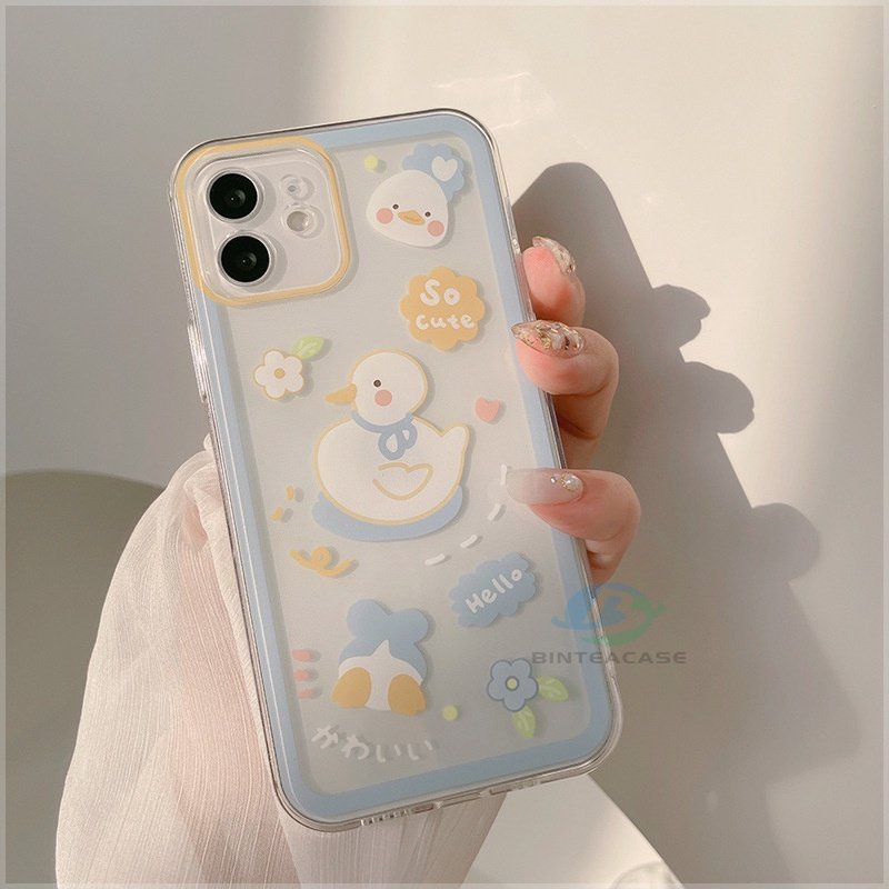 Case Motif Kartun Bebek Beruang Kelinci Untuk Realme 5 5i 6i C3 C35 C21Y C25Y C21 Realme C11 2021 C25 C15 C12 C2