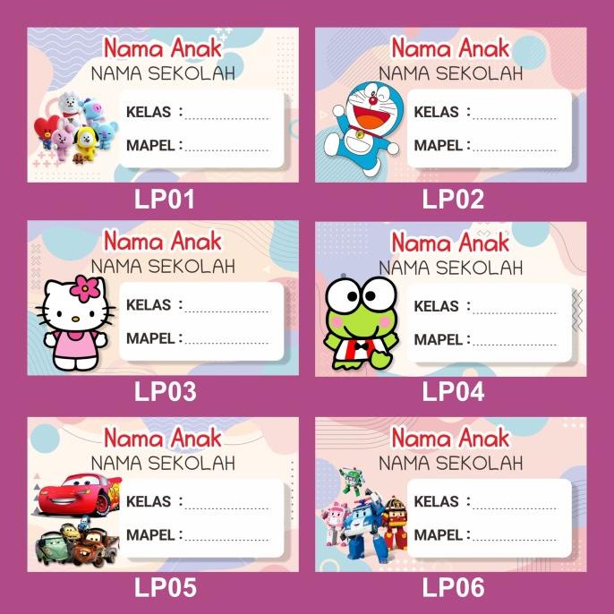

MURAH# STIKER NAMA BUKU | STIKER CUSTOM NAMA BUKU SEKOLAH ANAK ISI 40 PCS (H<