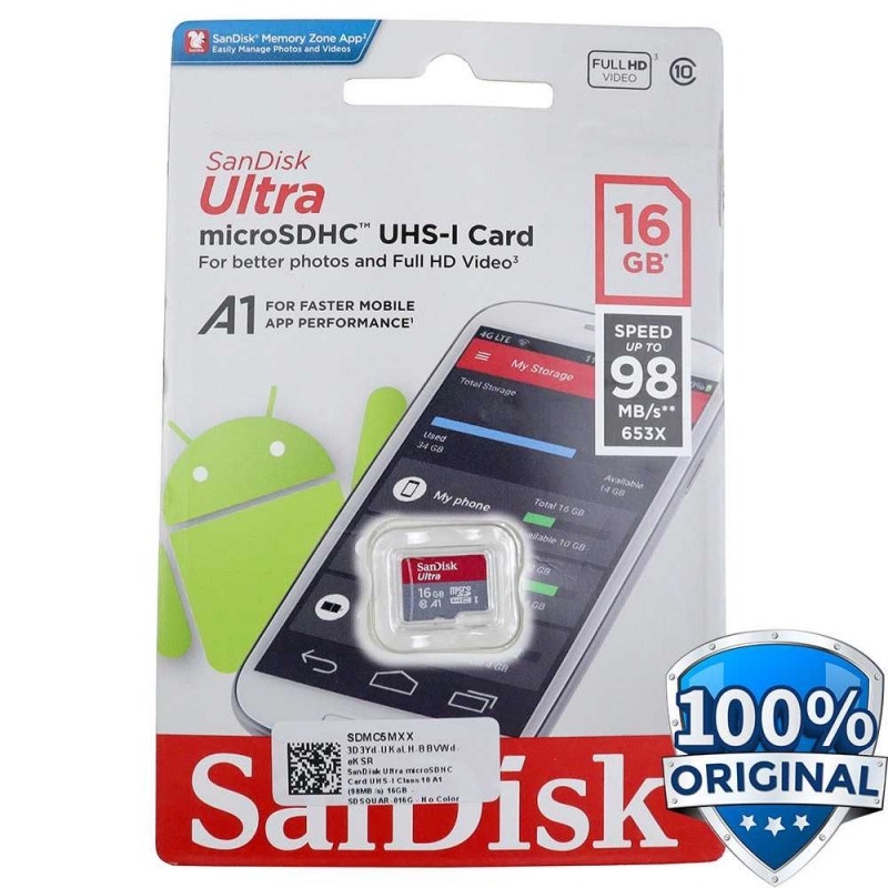 MicroSD Memory Card Class 10 A1 100MBs 16GB 32GB 64GB 128GB 200GB