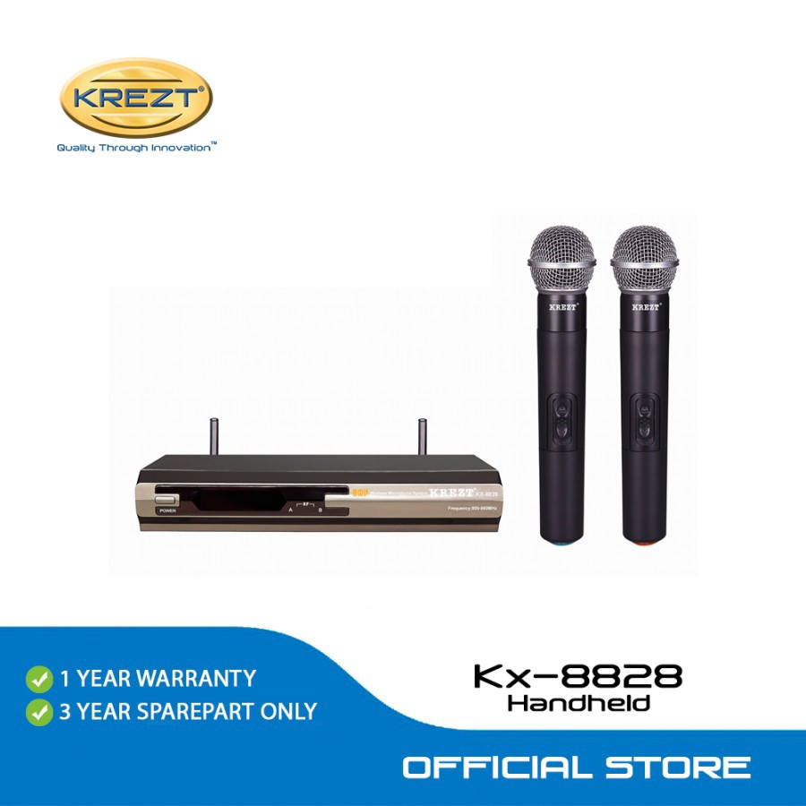 PROFESSIONAL WIRELESS MICROPHONE KREZT KX 8828 HANDHELD