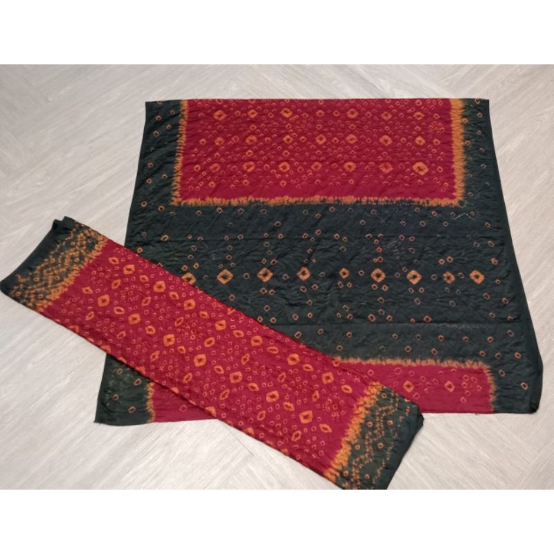 Kain selendang jumputan khas Palembang bahan sutera