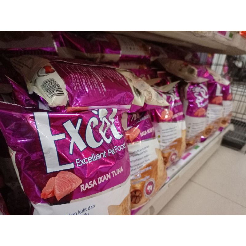 Makanan Kucing Excel 500gr Excel bentuk ikan