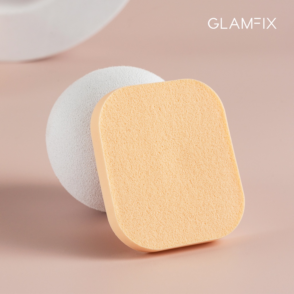 GLAMFIX Stars Compact Sponge _ Puff Spons Bedak Padat - Square Isi 4pcs | GLAM FIX Alat Kecantikan Makeup by YOU ORIGINAL