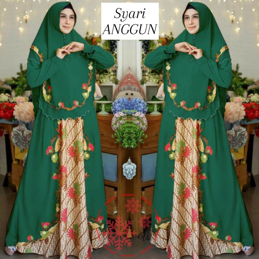 SYARI ANGGUN BATIK PREMIUM LD110cm / BUSANA GAMIS WANITA MUSLIM