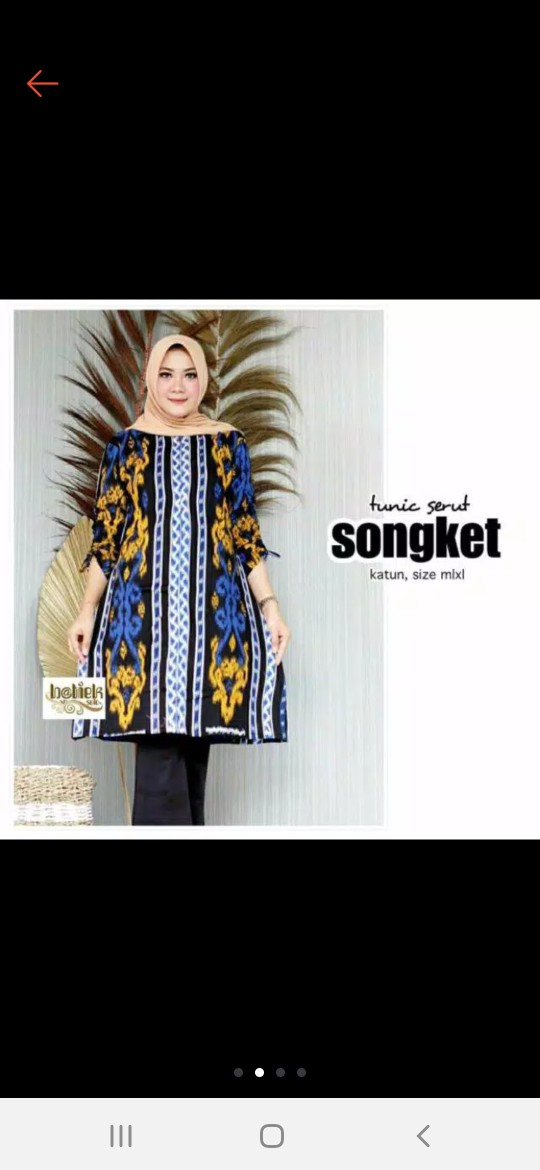 Murah Terlaris Serut Genes Jelita Tunic Navbor Yelbor Whitbor Creambor Tunik Batik