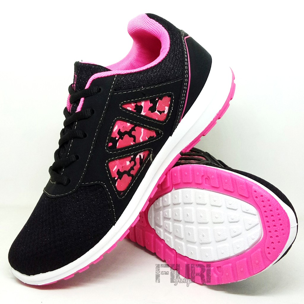 FIURI - ANDO ORIGINAL - VIRNA 37-40 HITAM PINK - SEPATU SNEAKERS SPORT KANVAS SOL KARET ANAK PEREMPUAN - SEPATU KETS TRENDY WANITA - SEPATU OLAHRAGA LARI FITNES SENAM KERJA KULIAH SEKOLAH SD SMP SMA BERTALI CEWEK MURAH PROMO DISKON BONUS KAOS KAKI