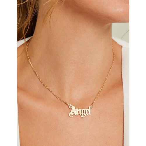 LRC Kalung Fashion Golden Alphabet Hollow Alloy K50051