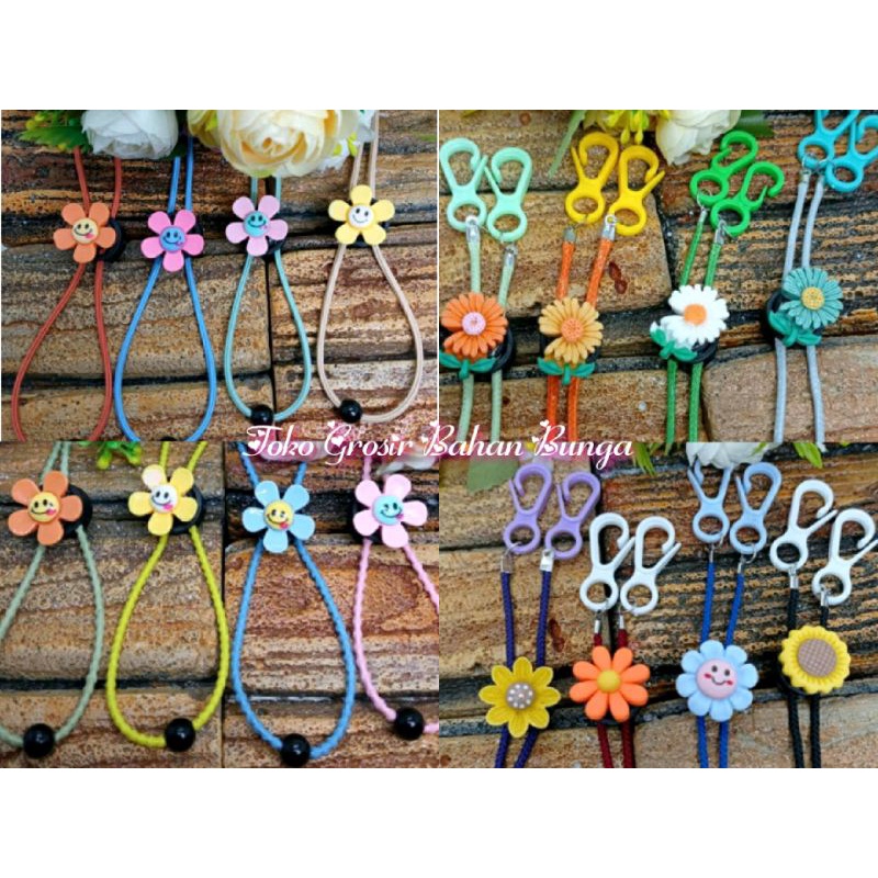 Strap Masker Cewek Bunga Strap Masker Buah Strap Masker Headloop Strap Mask Karakter Cowok Strap Mas