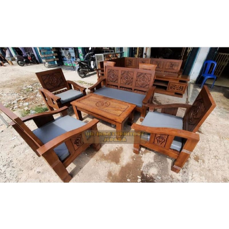 furnitur murah meja kursi tamu mebel kayu jati