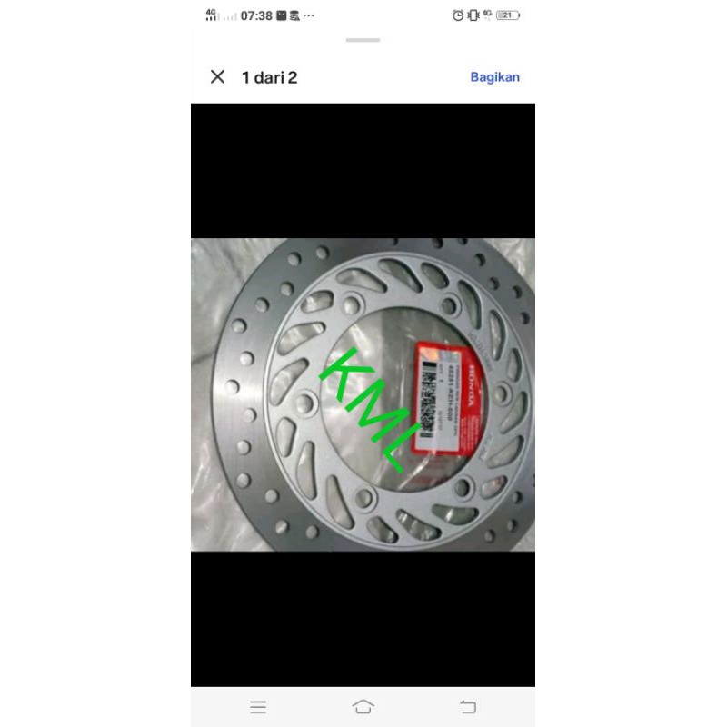 Piringan Cakram  Depan honda Verza