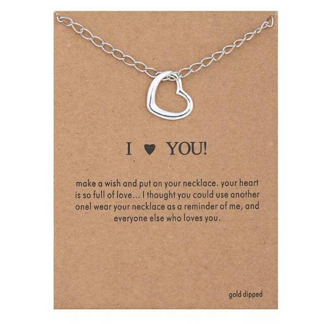Kalung hati heart i love you N018