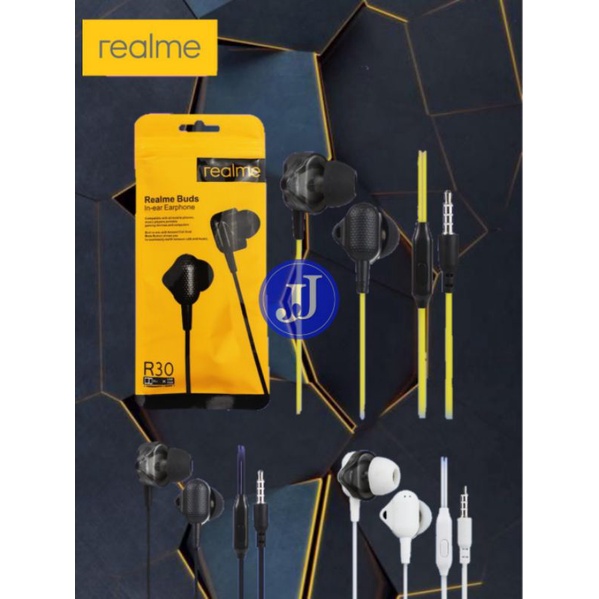 Headset Realme R30 Earphone Realme Buds In-ear Handsfree + Mic