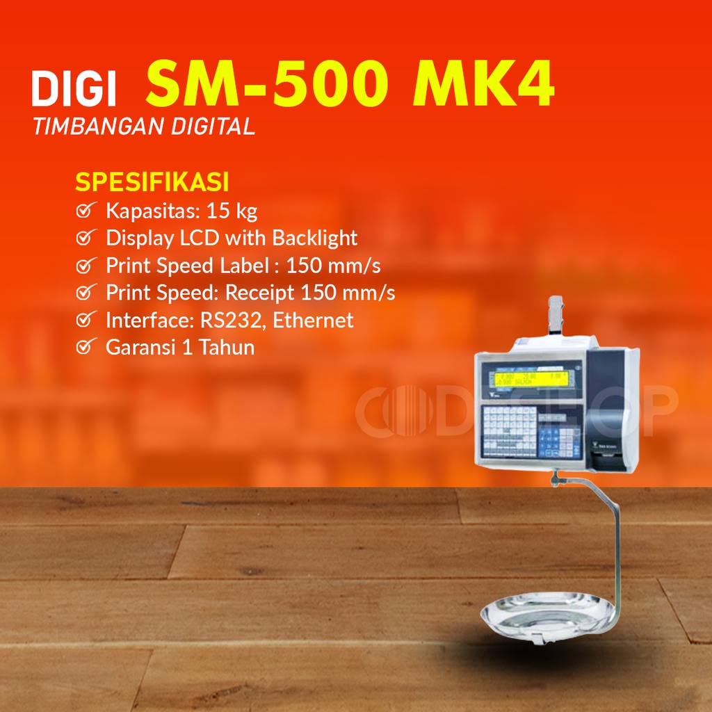 DIGI SM-500MK4 Timbangan Digital Cetak Label dan Harga Barang