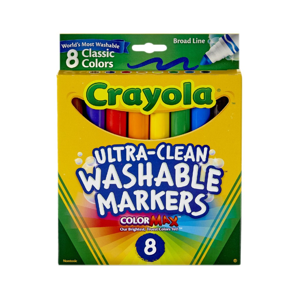 

Crayola Ultra-Clean Washable Broad Line Markers 8 Colors