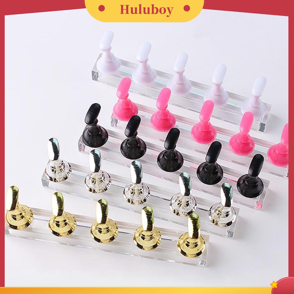 Huluboy Huluboy♡ Stand Holder Display Magnetik Bentuk Papan Catur Bahan Akrilik Untuk Latihan Nail Art