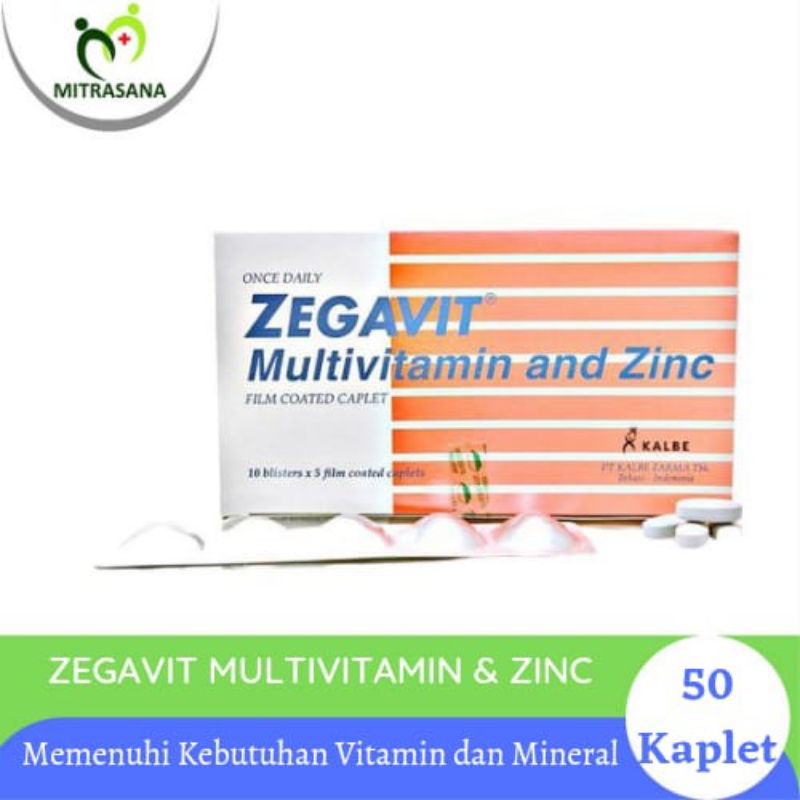 Zegavit Multivitamin dan Zinc 60 Kaplet