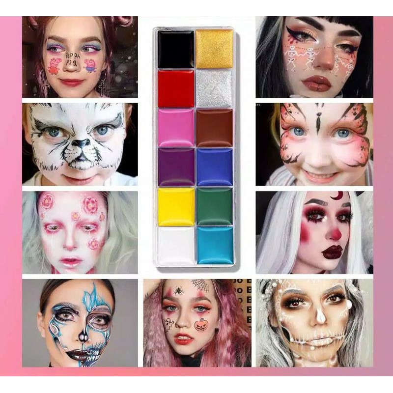 ❤AFS❤ CHEEKDOURL Body and face painting make up palette untuk wajah dan badan