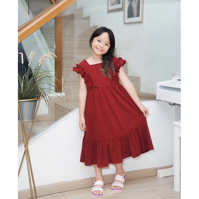 Kazel Korean Long Dress 1-8 Tahun - Dress Anak