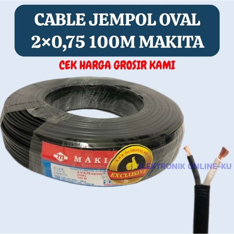 CABLE JEMPOL OVAL 2×0,75 100 MAKITA