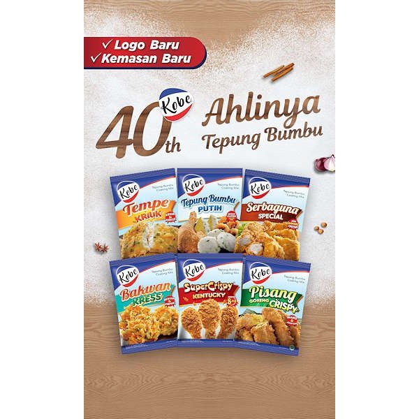 

KOBE TEPUNG BUMBU 75GR / TEPUNG BUMBU BAKWAN / BUMBU PUTIH / TEMPE KRIUK / SERBAGUNA / PISANG CRISPY