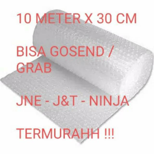 Bubble Wrap Hitam Putih 10 METER x 30 cm Packing Bubble Promo Murah ST12