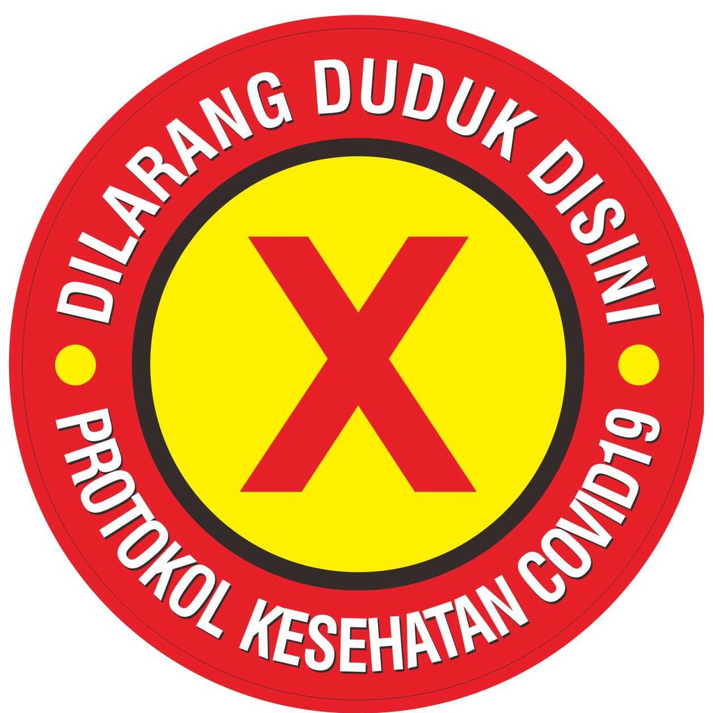 

STIKER VINYL DILARANG DUDUK BULAT BESAR