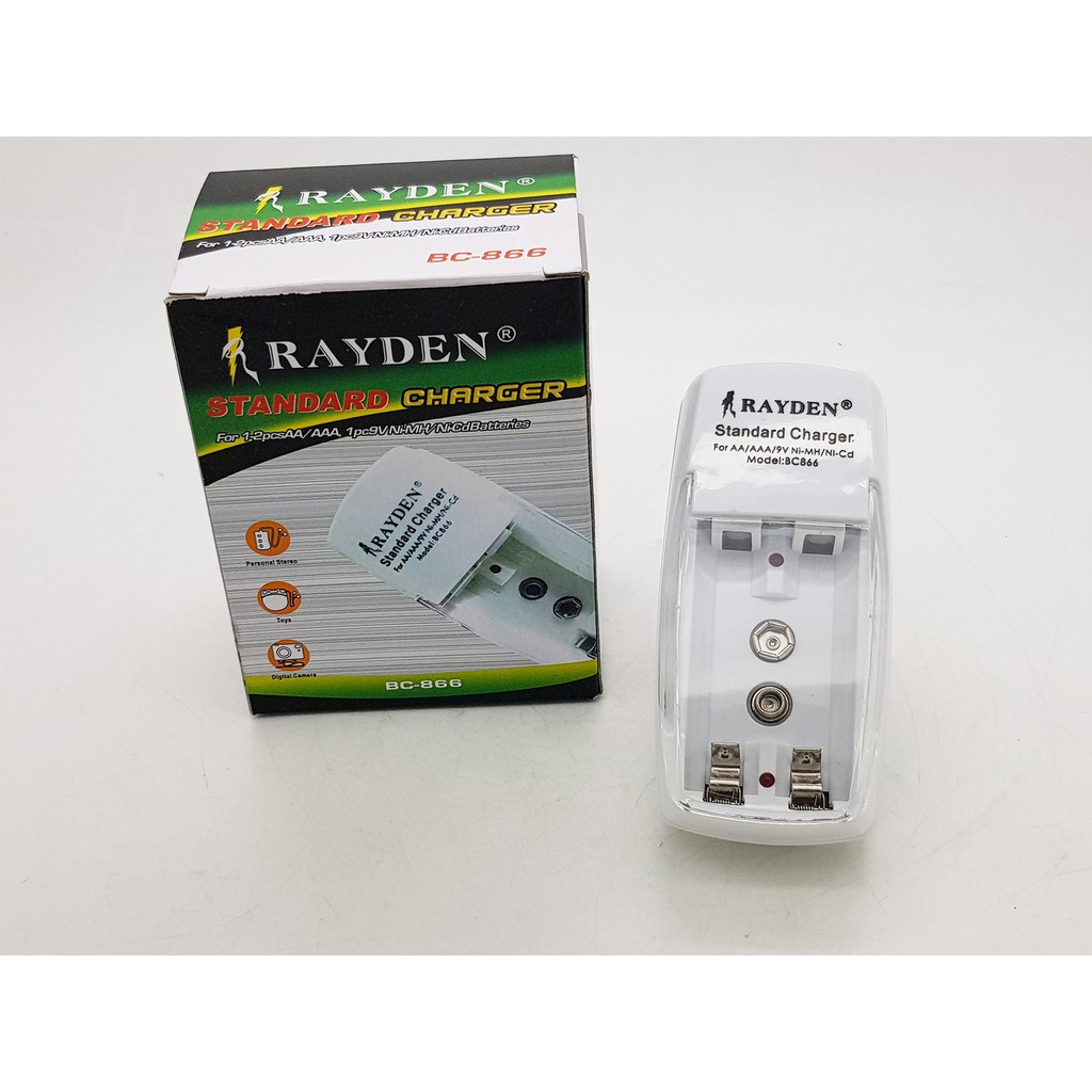 Rayden charger Baterai BC-866 For AA / AAA / 9V