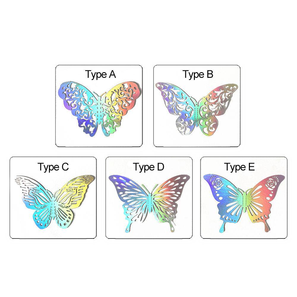 R-flower 12PCS/Pack 3D Butterfly Stiker Dinding Hadiah Pernikahan Nikmat Perlengkapan Pesta Berongga Kupu Decals