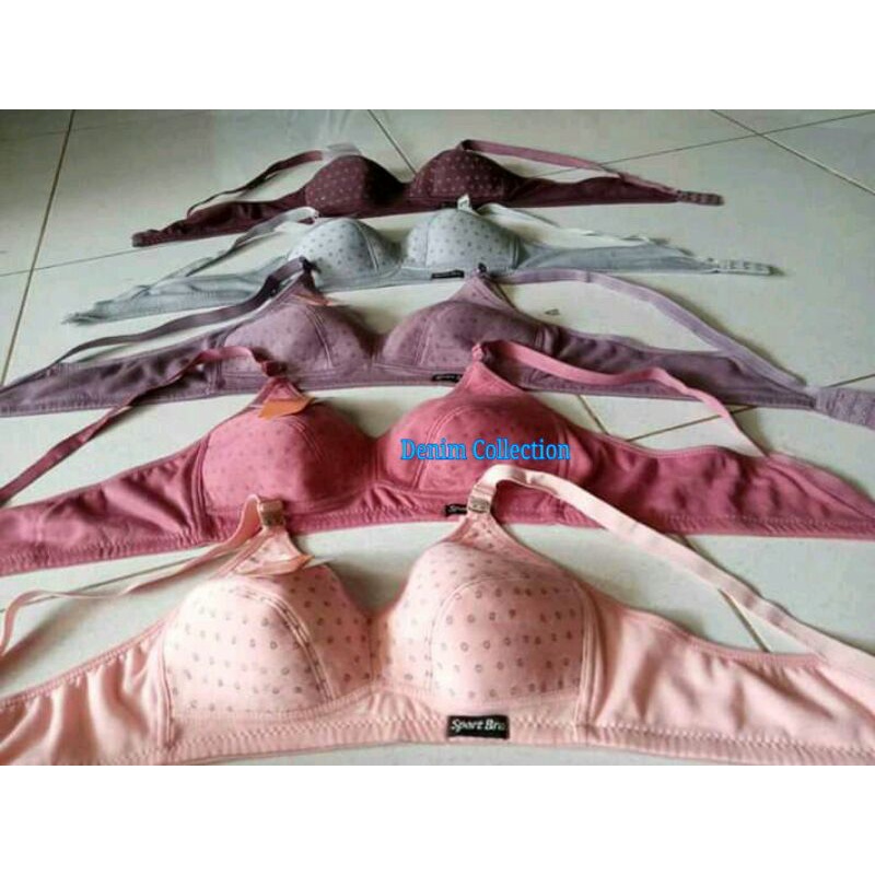 Bra Sport Dewasa Motif Polka