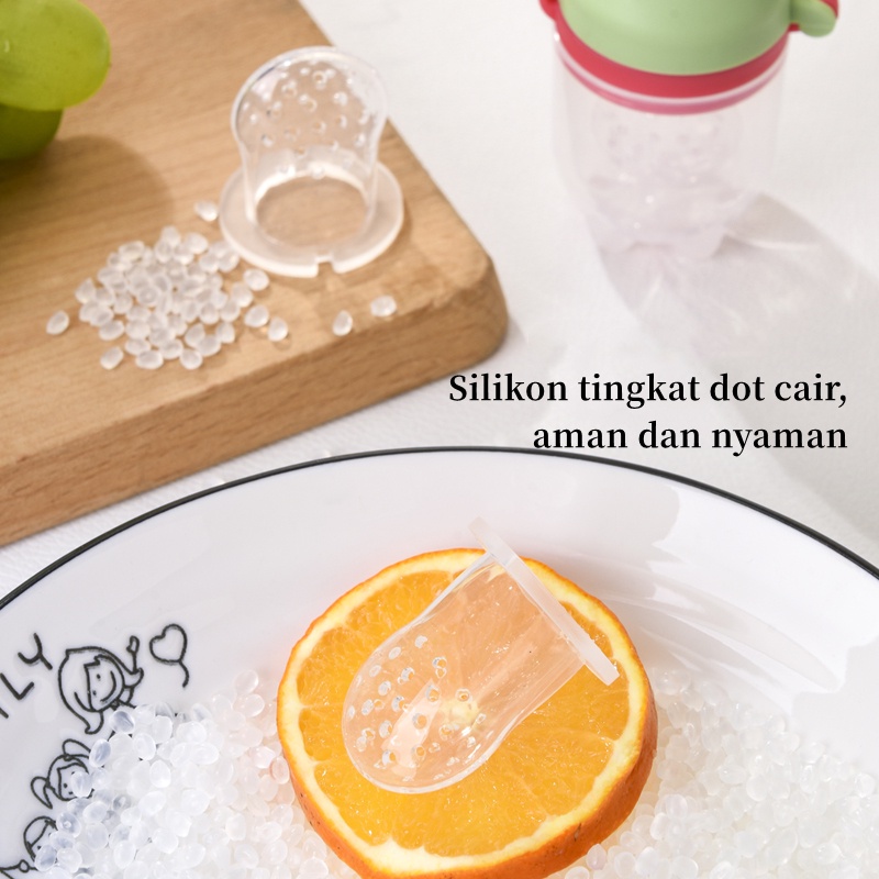 Dot Buah Bayi MPASI Baby Fruit Feeder Pacifier Empeng Buah Bayi Silikon Baby Fruit &amp; Food Feeder BPA Free CJ06