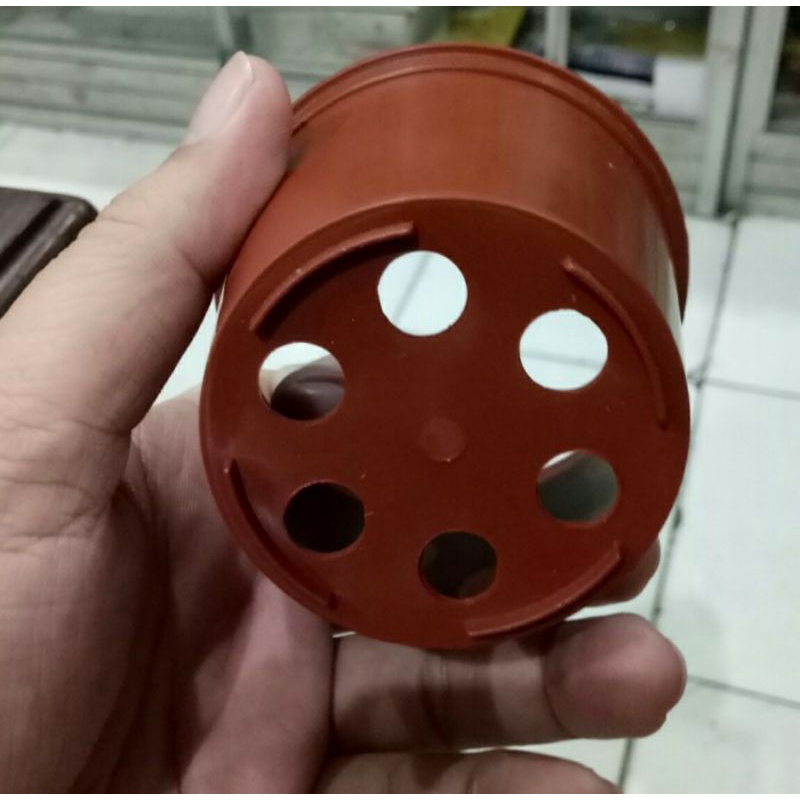 Pot 8 warna coklat, pot mini, pot kaktus, pot semai benih