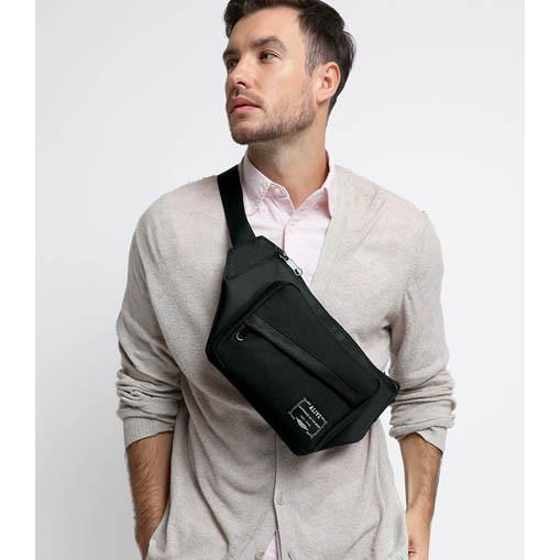 TAS KEN T7035N1 TAS PINGGANG SELEMPANG PRIA ALIVE SOPHIE PARIS HITAM