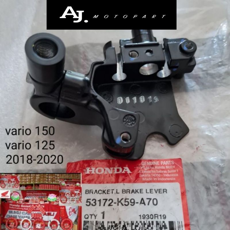 Rumah handle dudukan spion baut handle bracket L brake lever holder mirror vario 150 vario 125 2018 