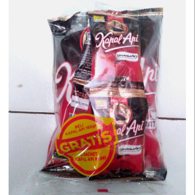 

Kopi kapal api 165 gram GRATIS