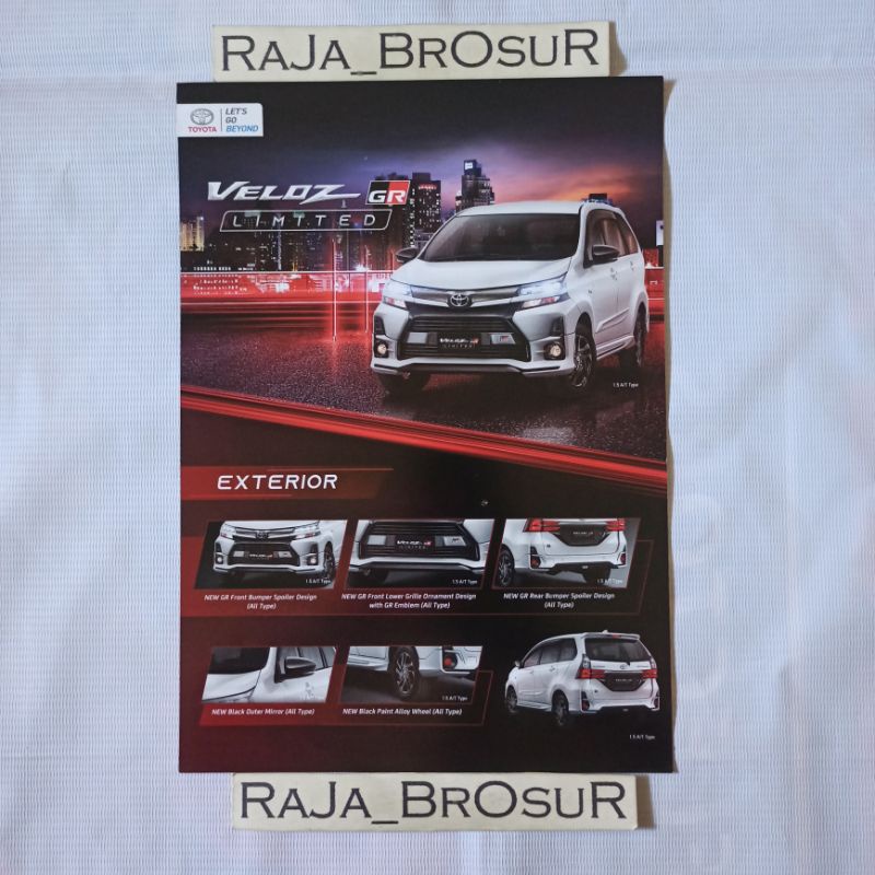 Poster brosur flyer Toyota Veloz GR Limited 2021