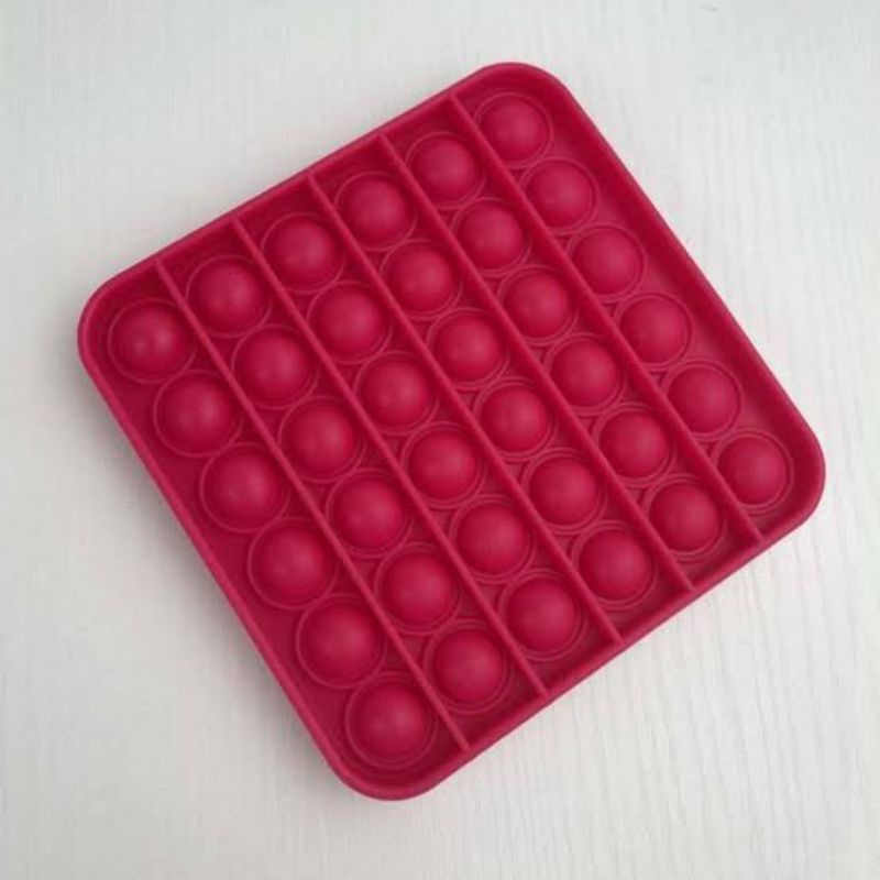 Pop It Tiktok Tas Mainan Sensory Fidget Pop It Toy-MERAH Kotak