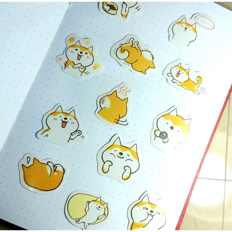 

[SATUAN] Sticker Aesthetic ANJING SHIBA INU RANDOM SATUAN Lucu Murah