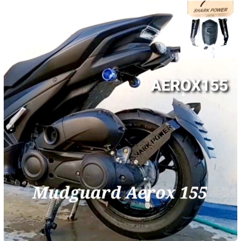 MUDGUARD SHARK POWER,VND,RACING SPAKBOR BELAKANG AEROX155 OLD NEW PNP