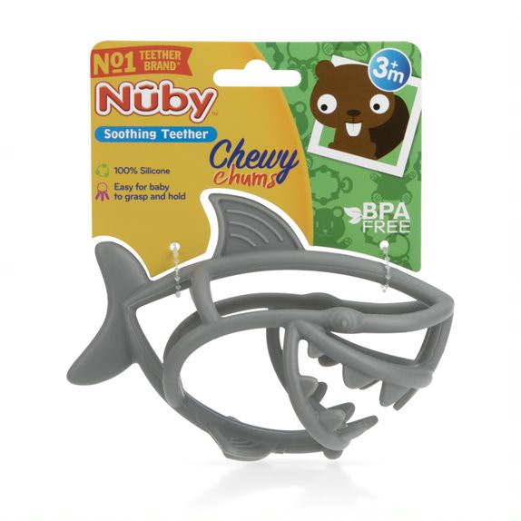 Nuby Baby Teether Chewy Chump - Mainan Teether Silikon / Gigitan Bayi 3m+ (Tersedia Varian Karakter)