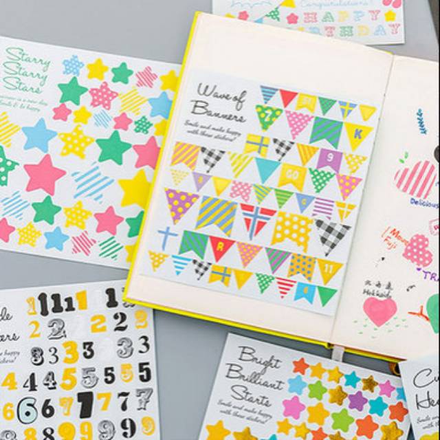 

Sticker Banner Love Star untuk Jurnal Scrapbook