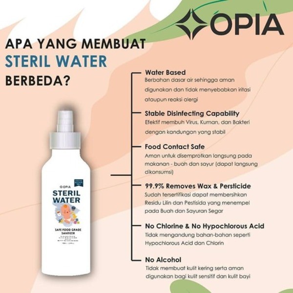 Opia Steril water (Sanitizer Water) 475ml