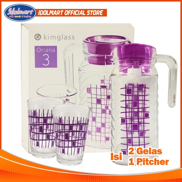 Murah Idolmart Teko Set Mini/ Kimglass Drink Set Promo