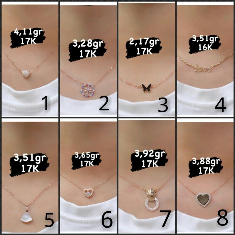 kalung + liontin Emas