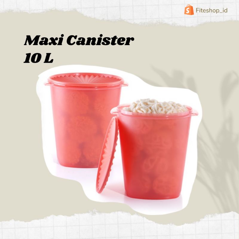 Maxi Canister Tupperware 10 L | Toples Makanan