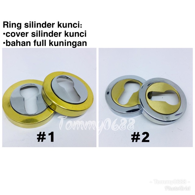 RING SILINDER KUNCI FULL KUNINGAN. COVER SILINDER KUNCI. PENUTUP SILINDER KUNCI TEBAL BAGUS