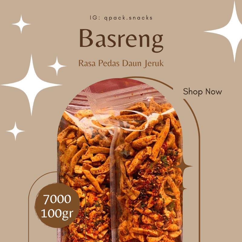 

Basreng viral pedas daun jeruk murah 100gr