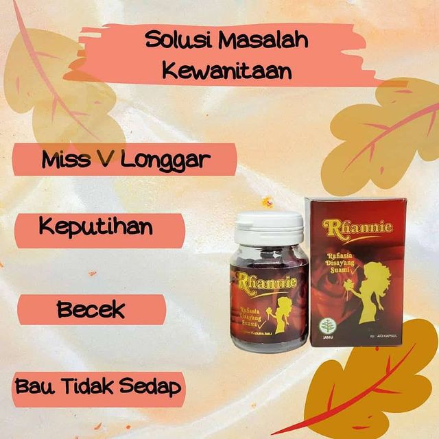 

Rhannie Jamu Rapet Perapat Vagina Miss V Herbal Alami Atasi Masalah Kewanitaan isi 40 kapsul